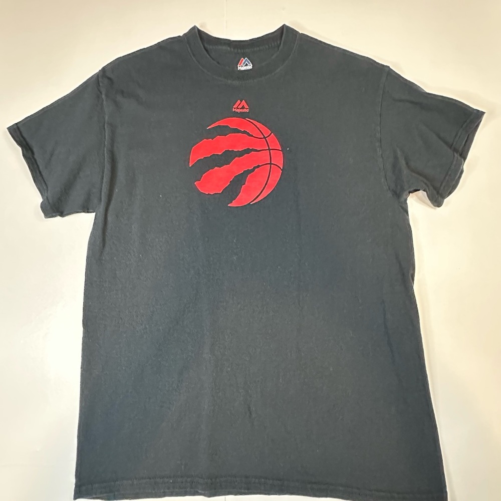 Toronto Raptors Mens Medium Black Shirt Basketball Majestic‎ NBA Graphic Tee
